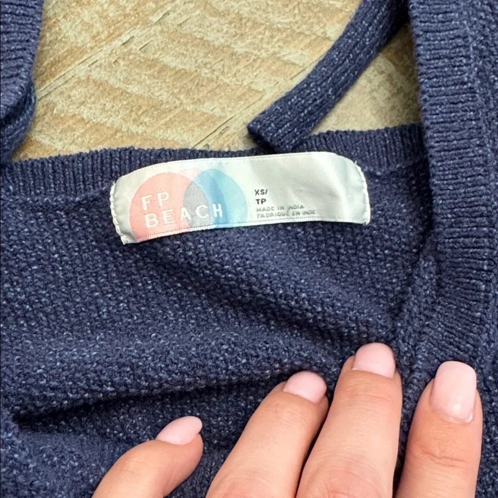 Free People Beach Keiran knit tie shoulder sweater tank